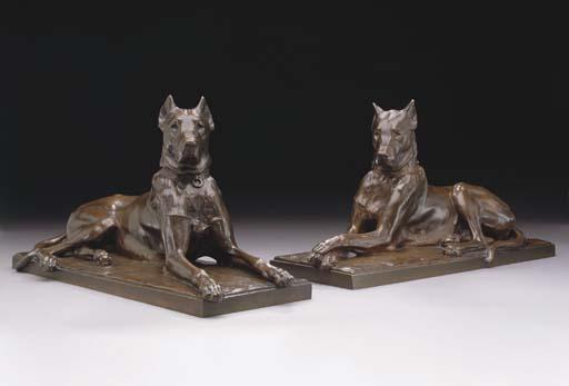 Georges Gardet - Chien Danois Et Chienne Danoise