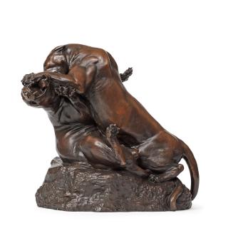Georges Gardet - Two panthers in combat