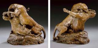 Georges Gardet - Two Panthers In Combat