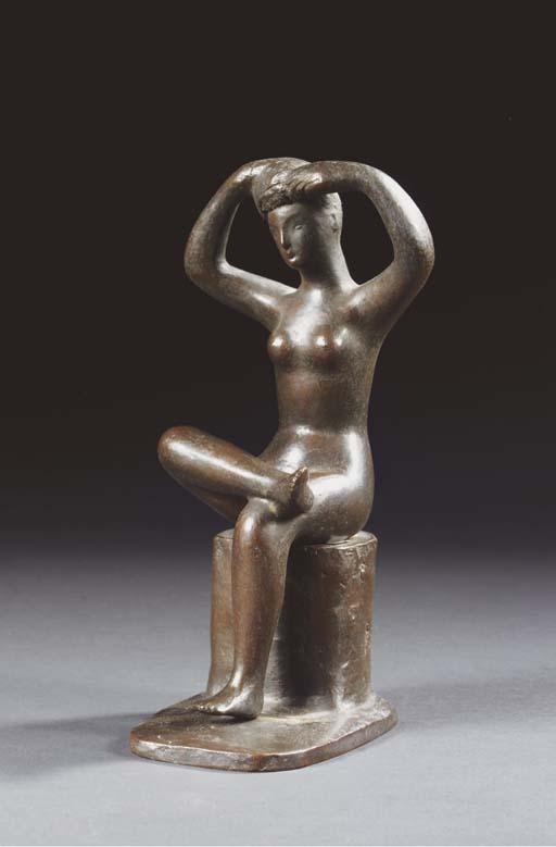 Georges Grard - Femme assise arrangeant sa coiffure