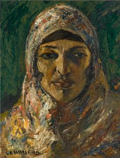 Georges Hanna Sabbagh - Portrait De Femme Oriental (Portrait Of An Oriental Woman)