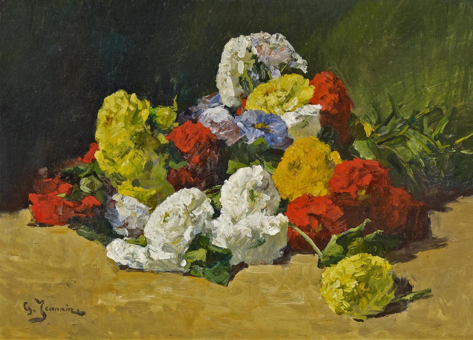 Georges Jeannin - Blumengebinde mit Chrysanthemen