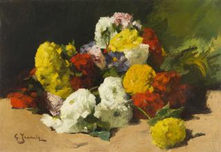 Georges Jeannin - Blumenstillleben.