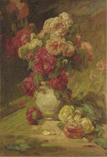 Georges Jeannin - Bouquet de roses