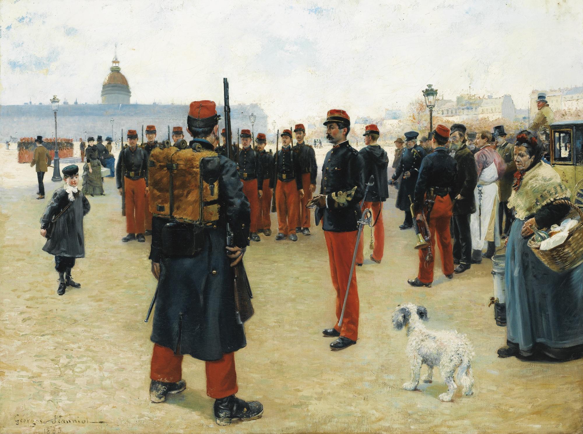 Georges Jeanniot - French elèves Caporaux Sur L’Esplanade Des Invalides À Paris