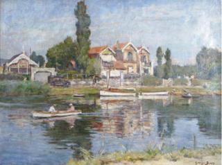 Georges Jules Ernest Binet - Boating On The River