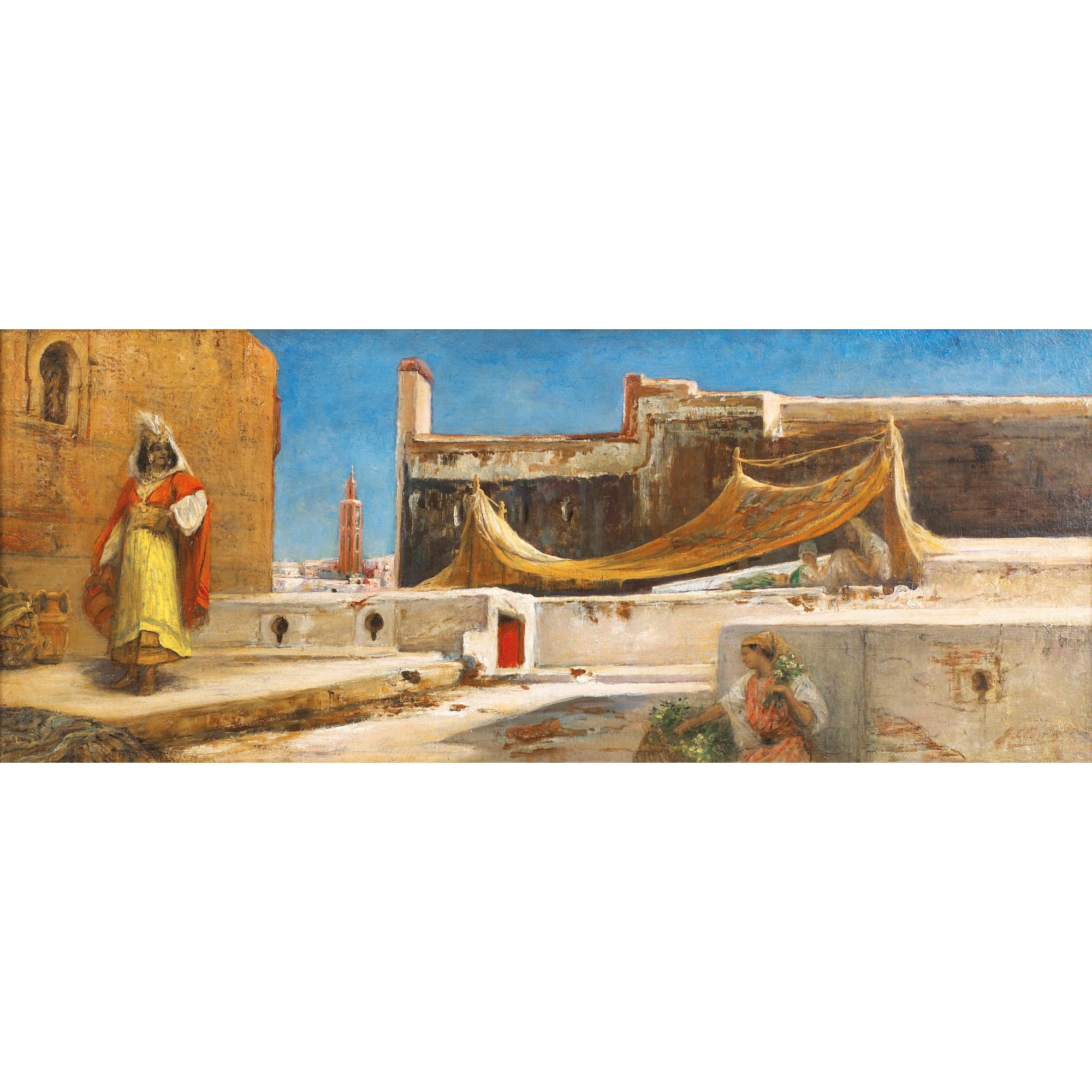 Georges-Jules-Victor Clairin - Deux Femmes Sur Une Terrasse En Afrique Du Nordgeorges-Jules-Victor Clairin ; Women On A Terrace In North Africa ; Signed Lower Right ; Oil On Canvas