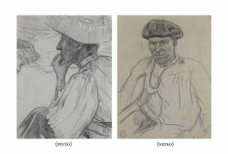 Georges Lacombe - Portrait de Madame Wenger à Camaret-sur-Mer (recto); Portrait du marin Piriou (verso)