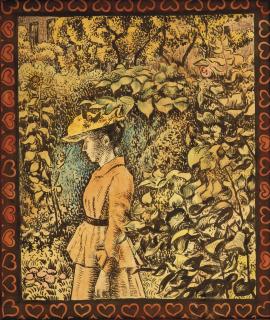 Georges Lemmen - Au jardin (Aline Maréchal): in de tuin