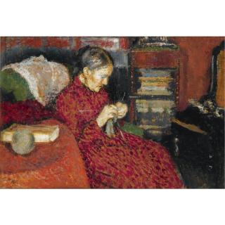 Georges Lemmen - Belgian La Tricoteuse