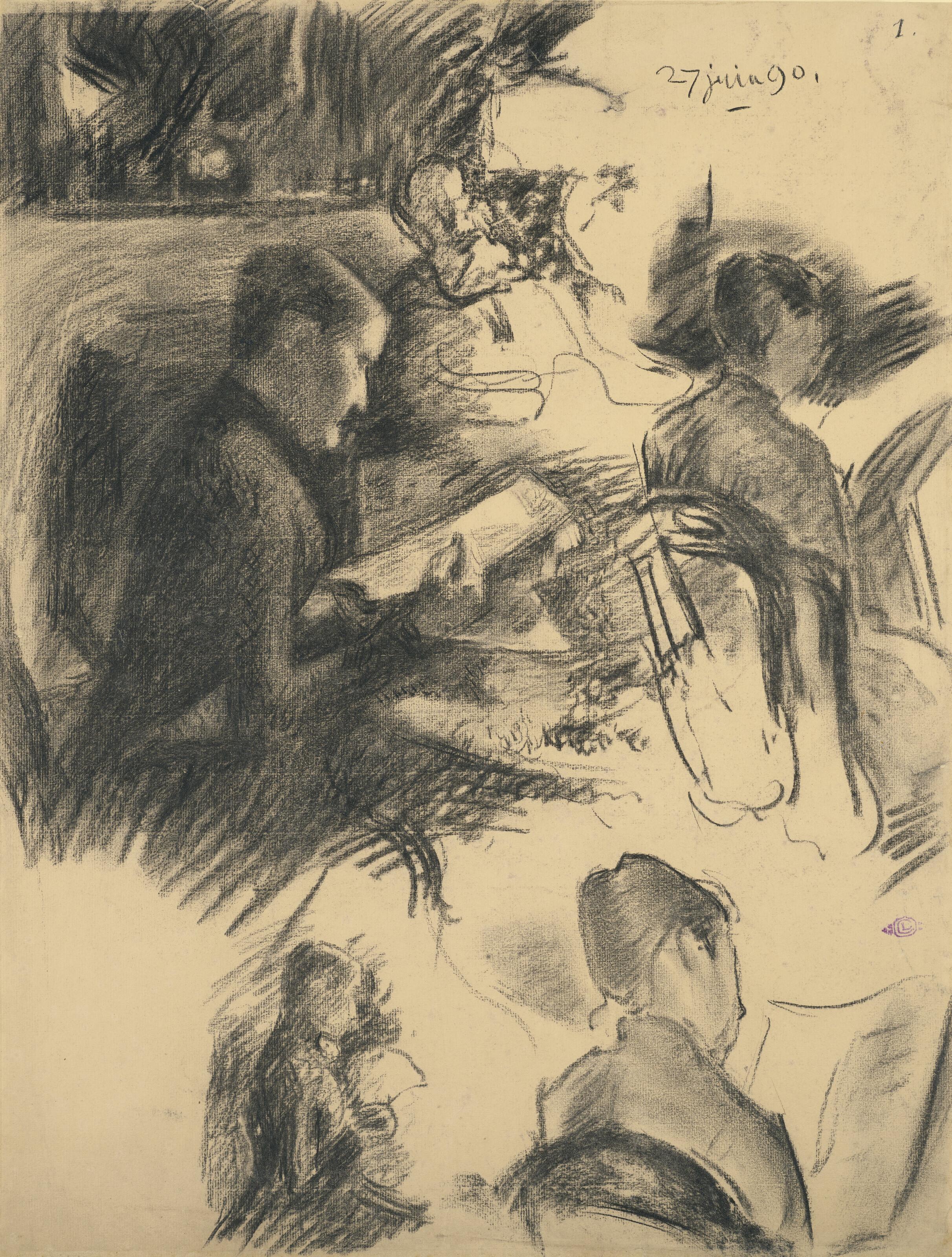 Georges Lemmen - Études de pesonnages lisants