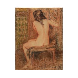 Georges Lemmen - Femme nue assise vue de dos