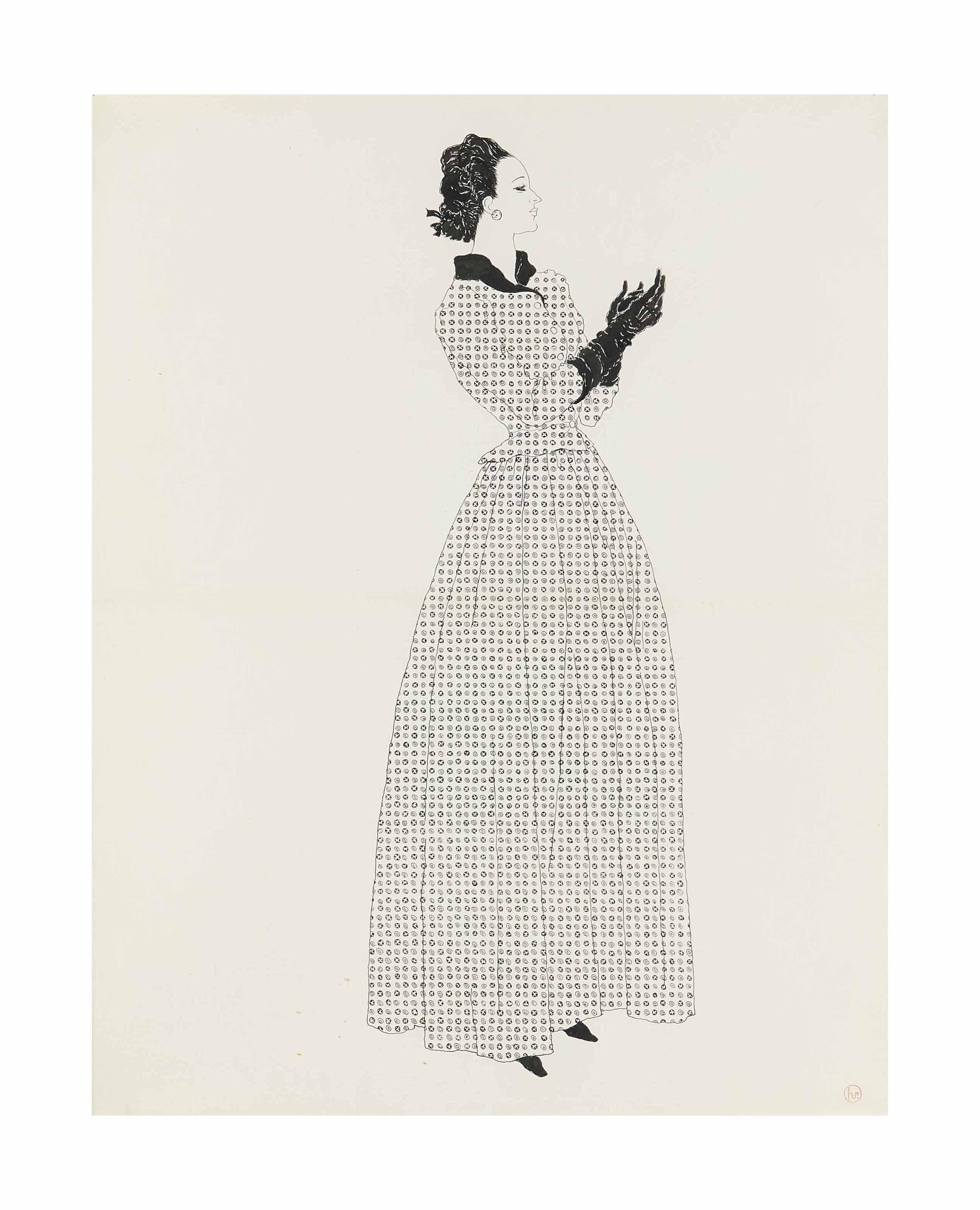 Georges Lepape - Élégante aux gants