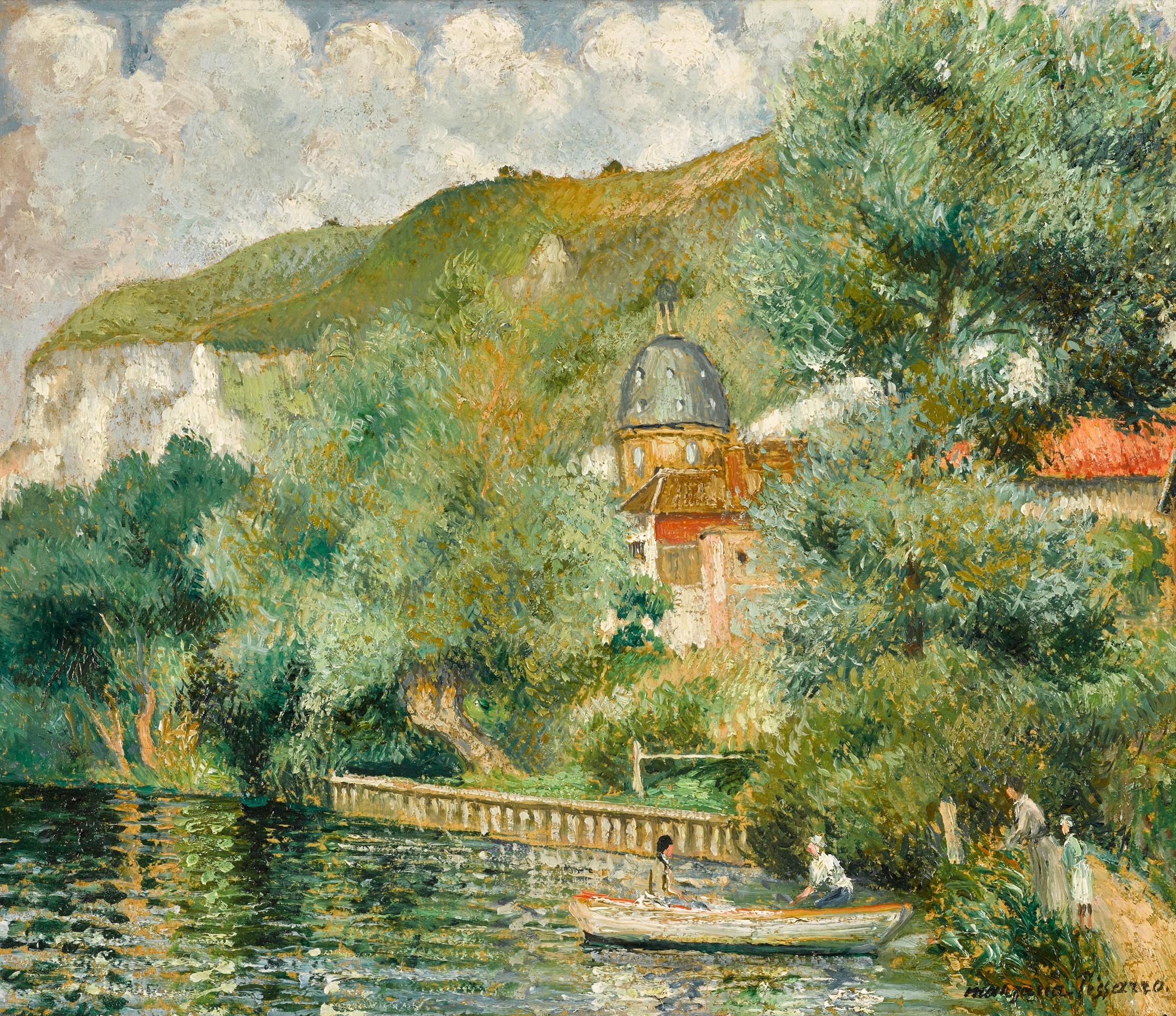 Georges Manzana Pissarro - Bord de Seine aux Andelys, L\'Hospice