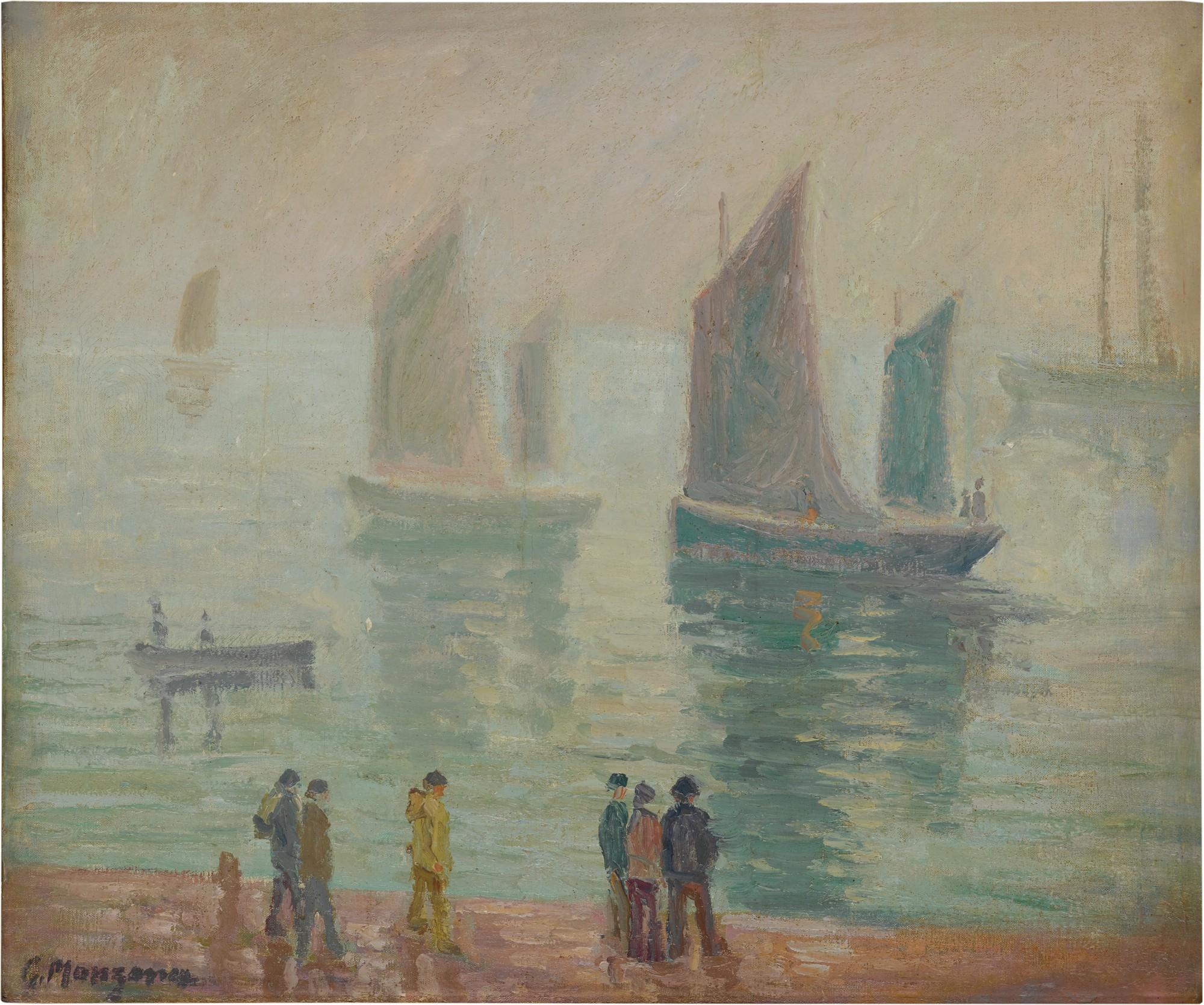 Georges Manzana-Pissarro - Le Port par temps de pluie