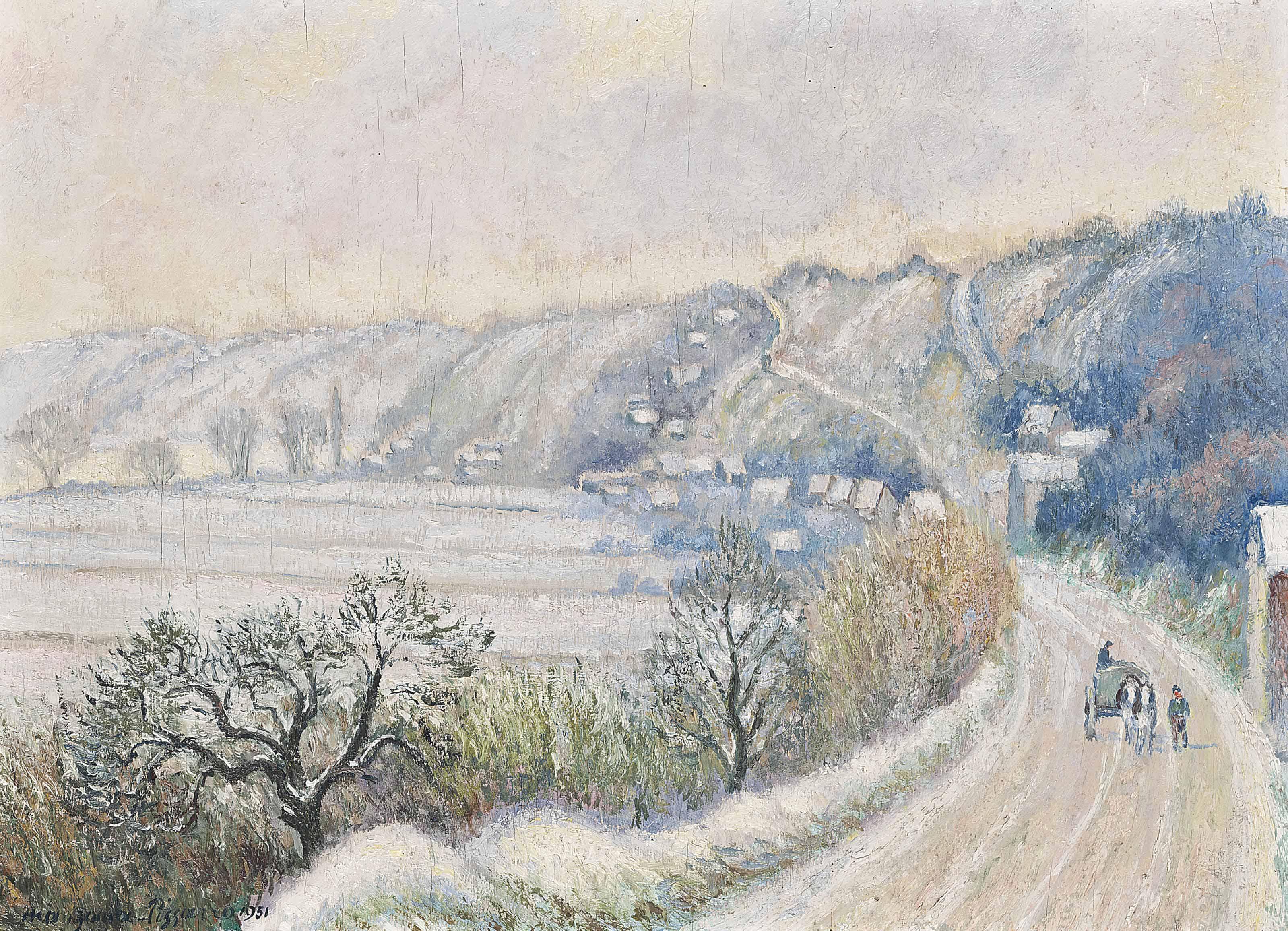 Georges Manzana Pissarro - Paysage d\'hiver