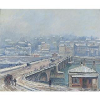 Georges Manzana Pissarro - Pont De Saint-Cloud Sur La Neige