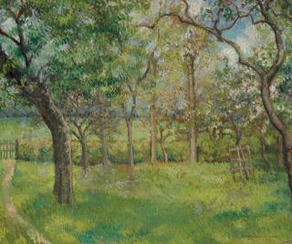 Georges Manzana Pissarro - Prairie au printemps