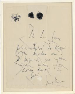 Georges Mathieu - A letter