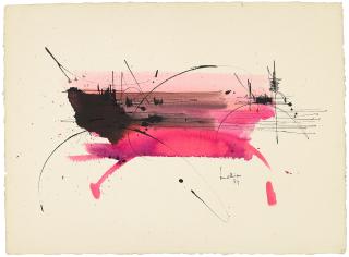 Georges Mathieu - Composition En Mauve Et Noir (Composition In Mauve And Black)