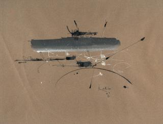 Georges Mathieu - Fonds bistre