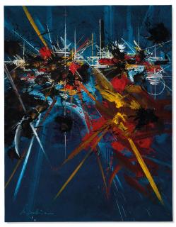 Georges Mathieu - Naufrage bleu