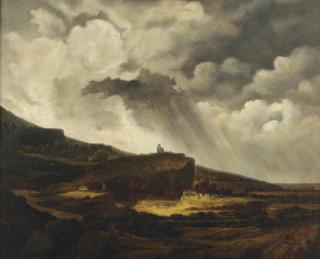 Georges Michel - A view of the Butte Montmartre, Paris