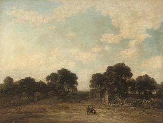 Georges Michel - Figures on a country path