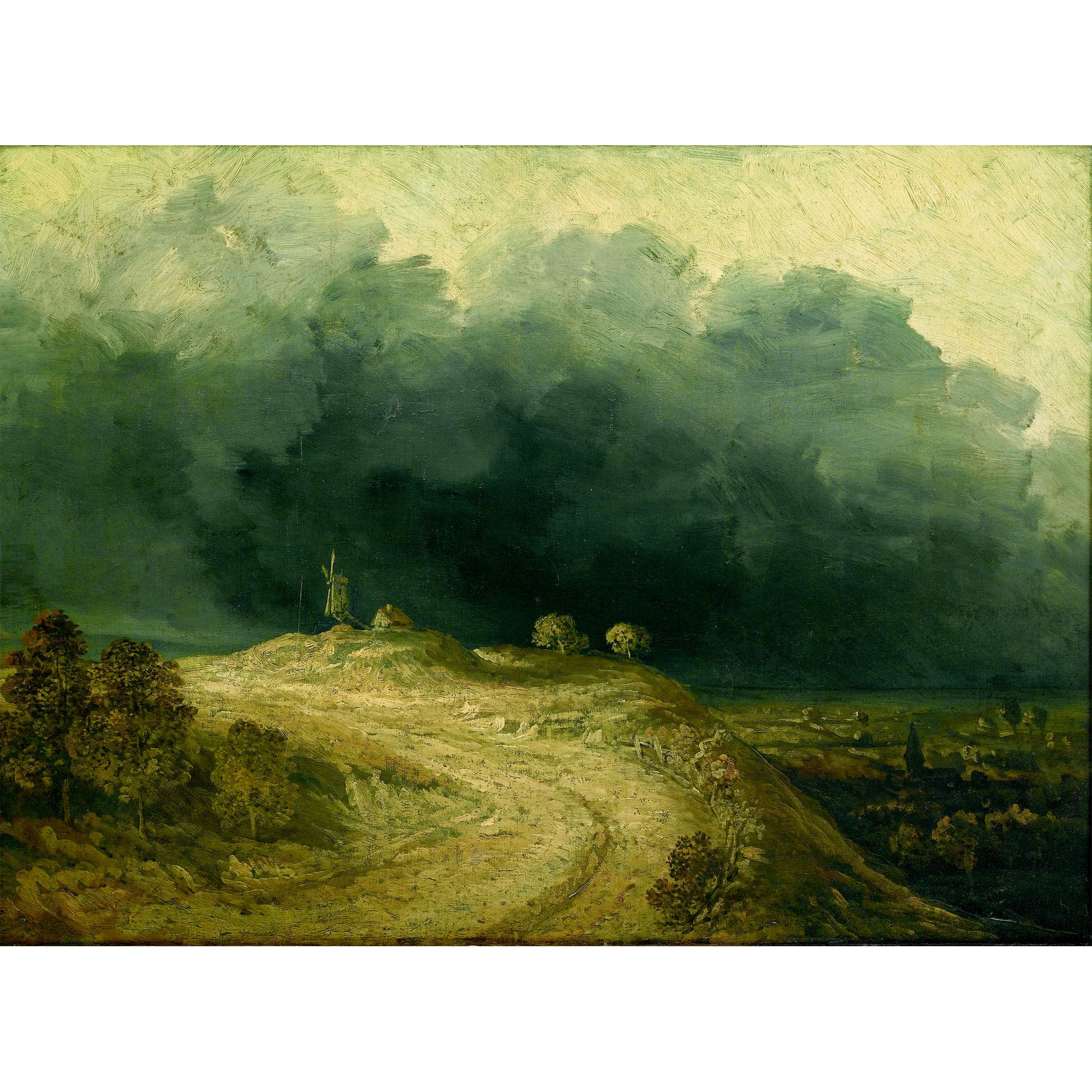 Georges Michel - Paysage Au Moulin, Effet D\'Orage