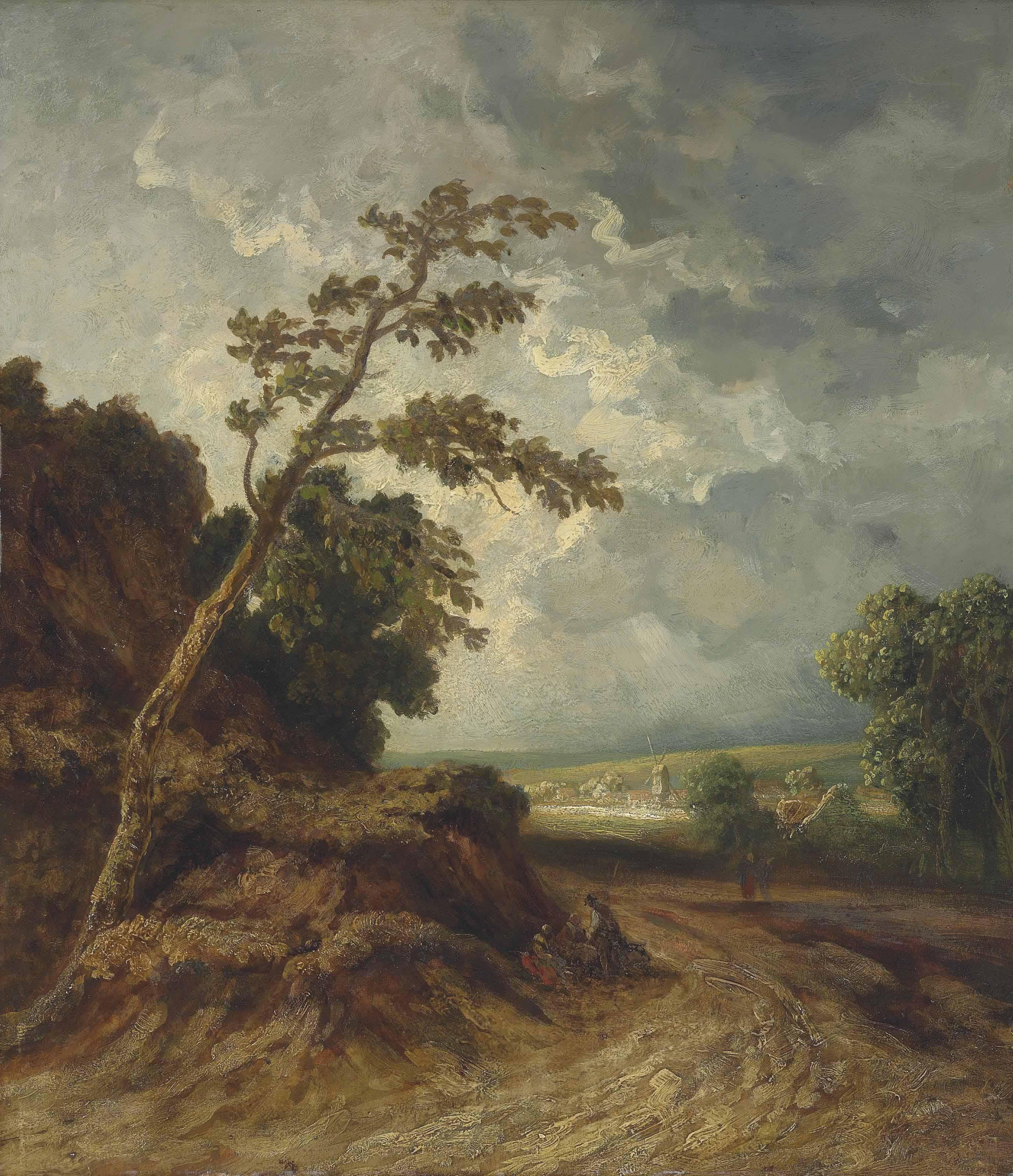 Georges Michel - Paysage Avec Moulin À Vent