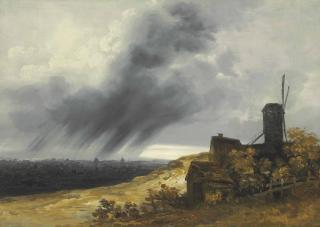 Georges Michel - View of Paris from Montmartre