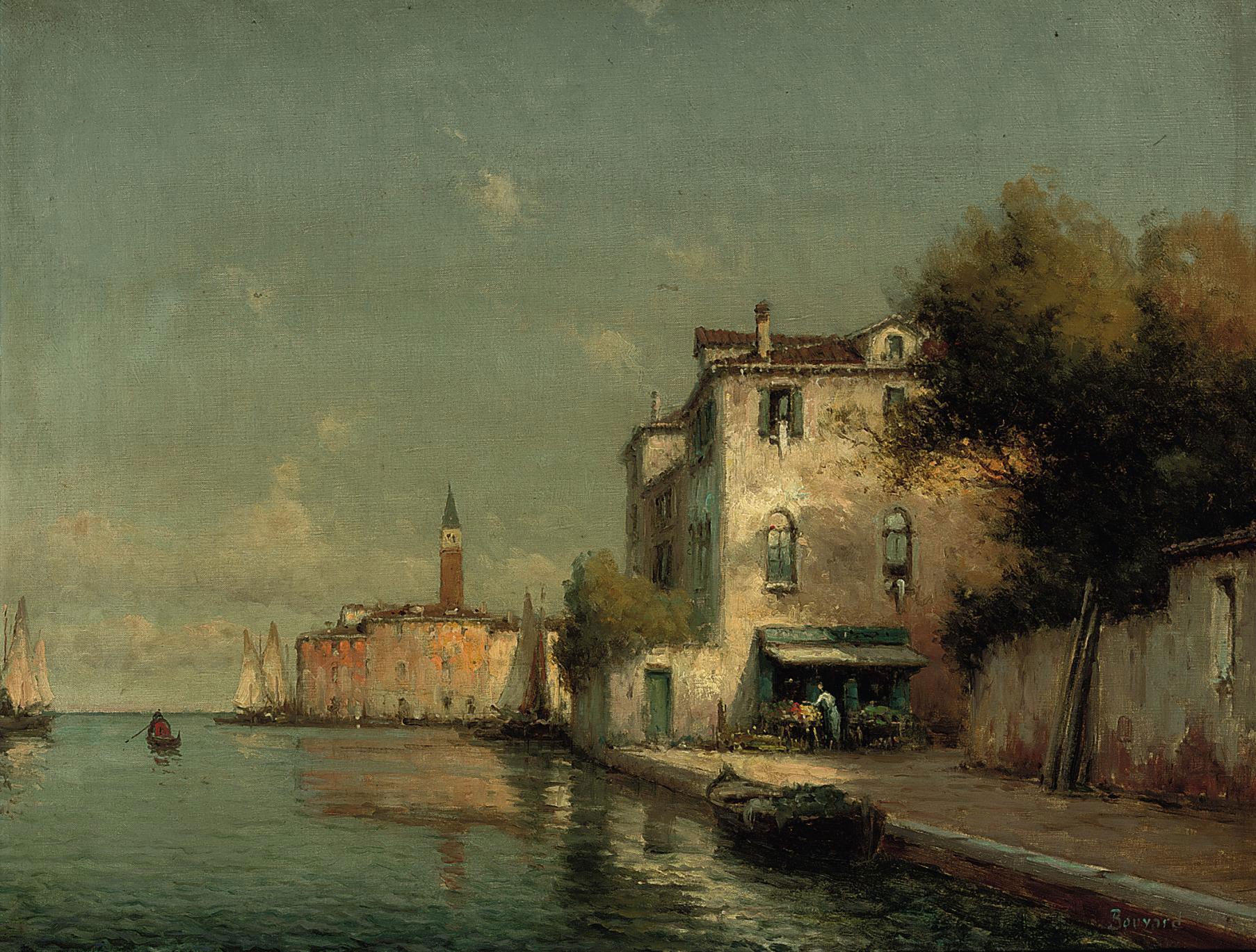 Georges Noel Bouvard - A Venetian Canal