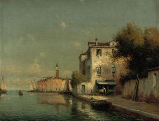 Georges Noel Bouvard - A Venetian Canal
