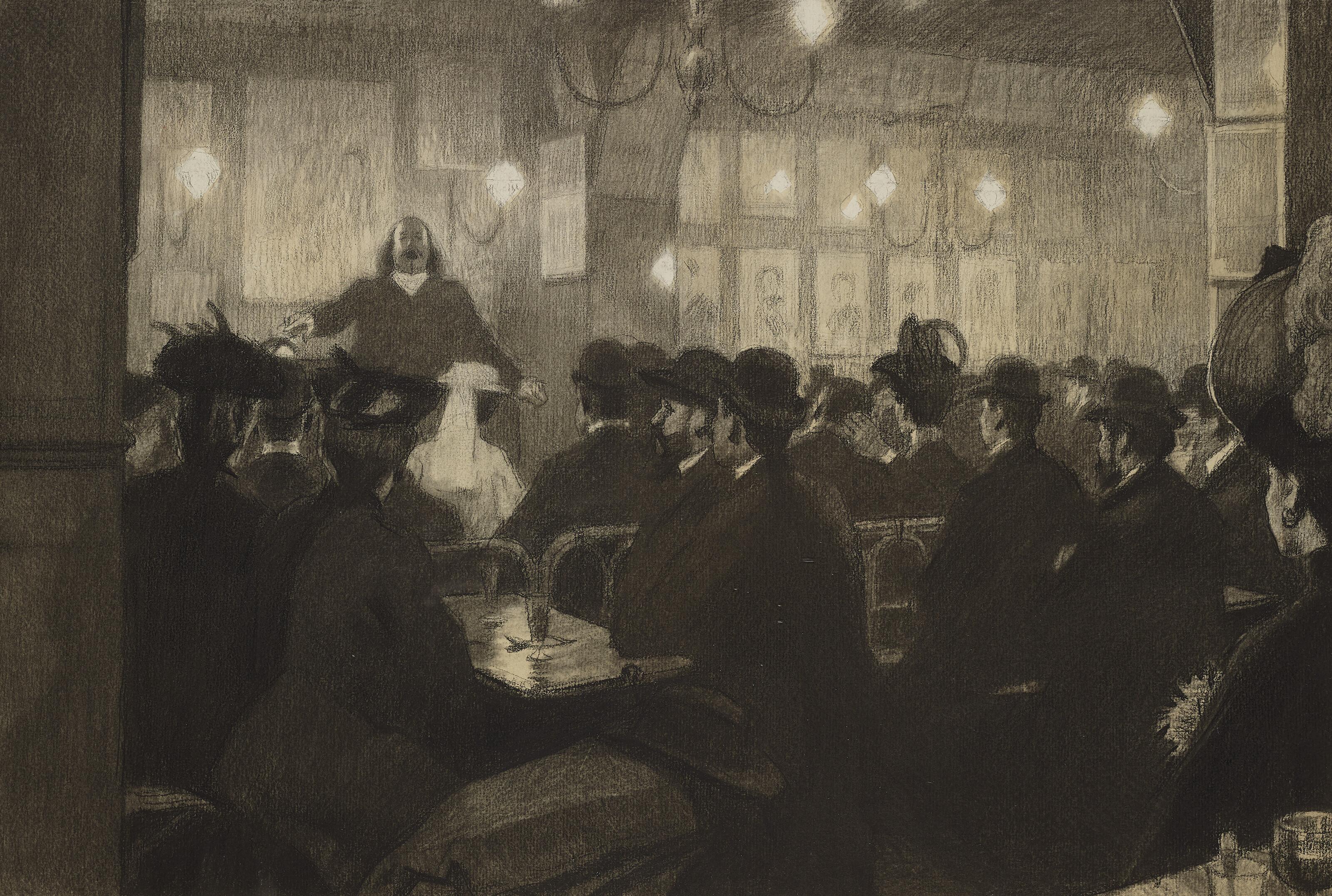 Georges Paul Leroux - Le Chansonnier Legay Au Cabaret Dit \'Les Noctambules\'