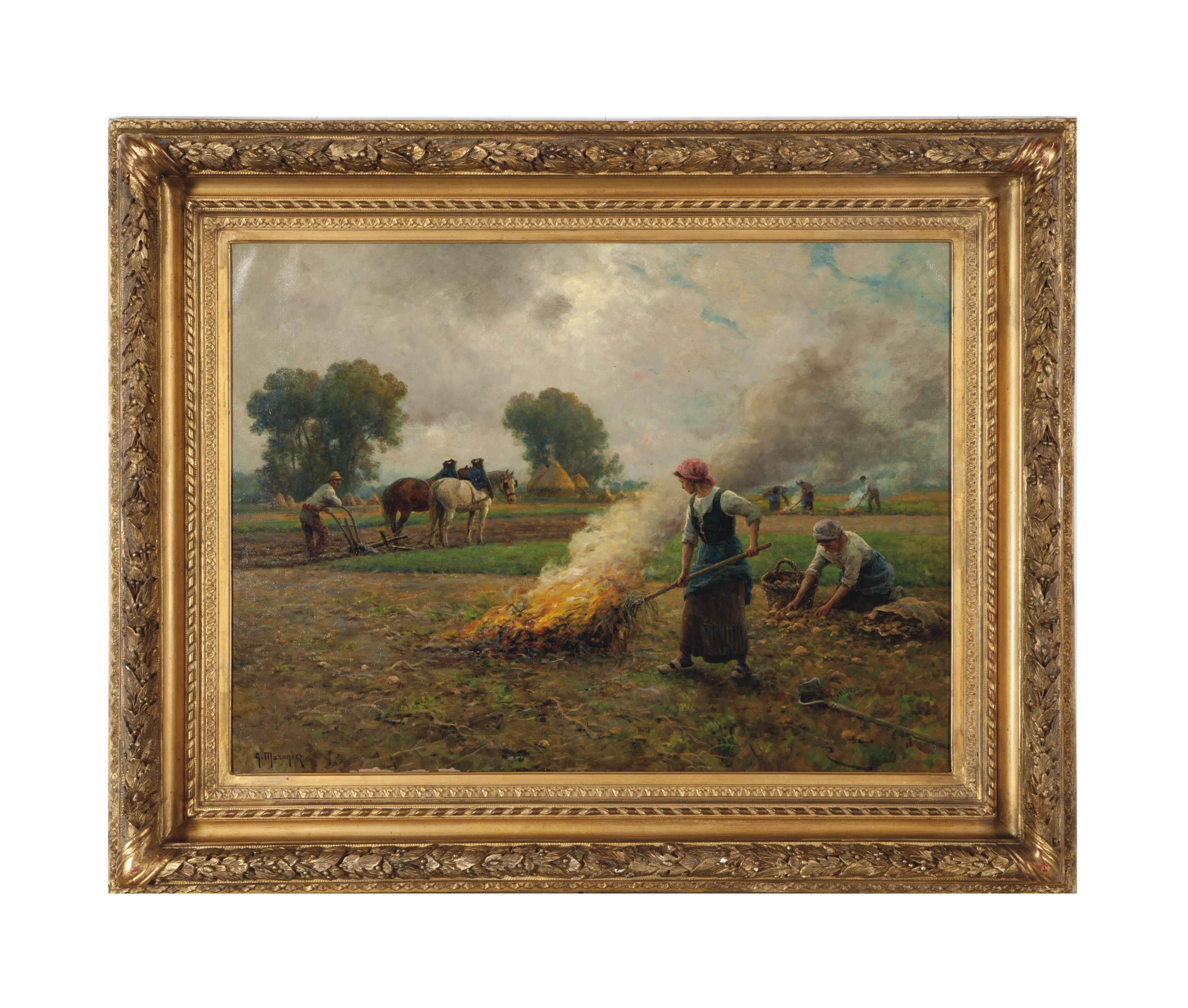 Georges Philibert Charles Maroniez - La cueillette des pommes de terre