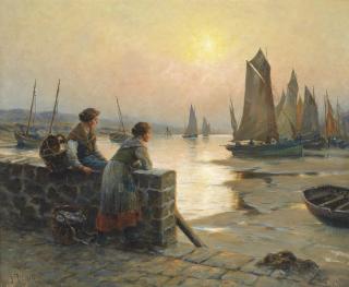 Georges-Philibert-Charles Maroniez - Waiting for the fishing fleet to return