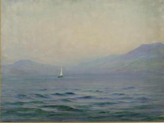 Georges Ricard-Cordingley - Voilier dans la baie de cannes