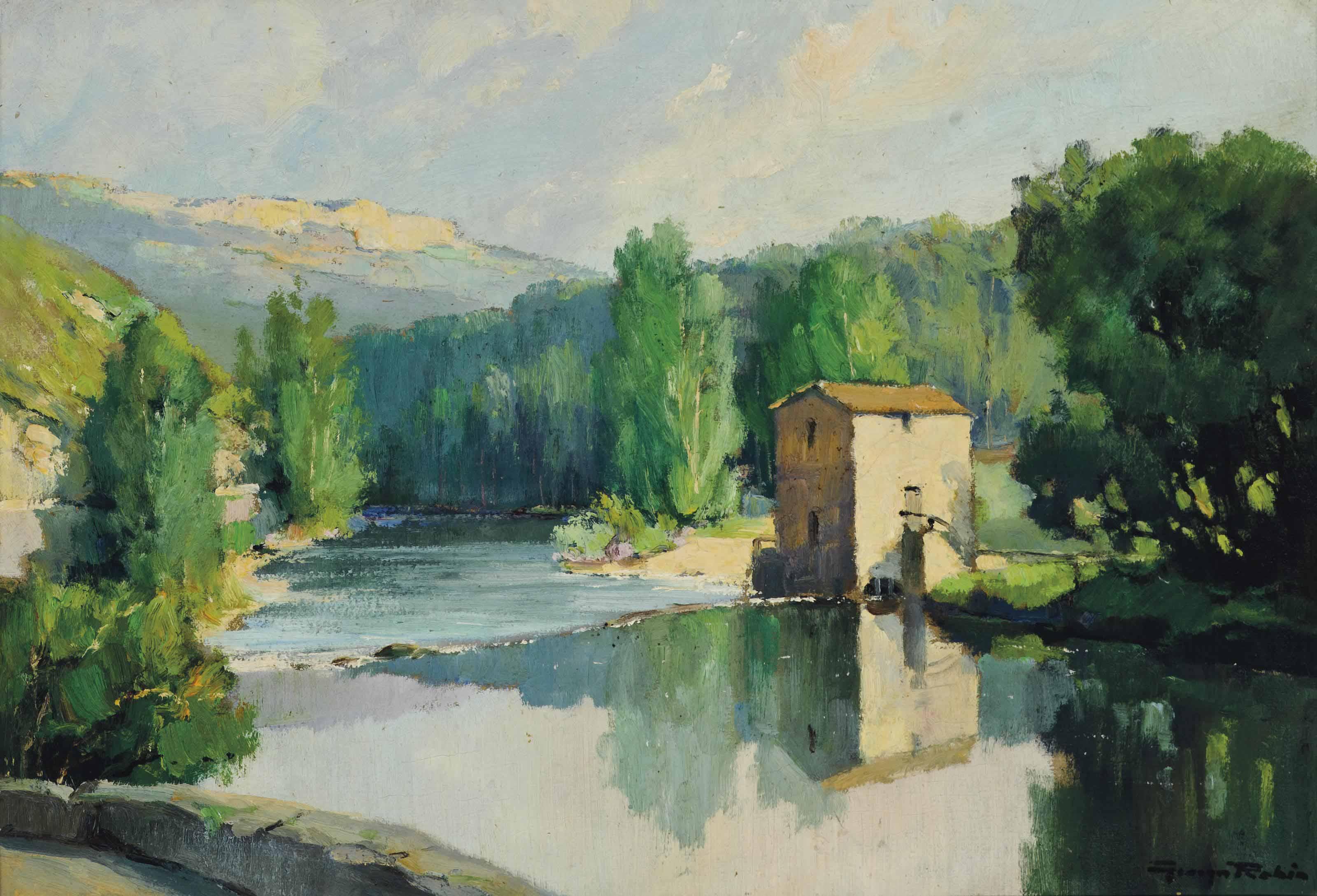 Georges Robin - A Watermill On The River