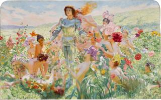 Georges Rochegrosse - Le Chevalier Aux Fleurs