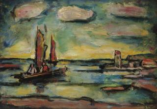 Georges Rouault - Barques de pêcheurs au soleil couchant