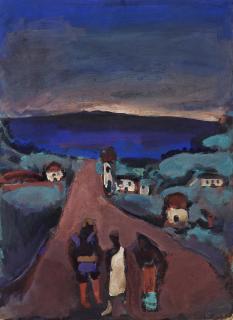 Georges Rouault - Bord de mer, paysage animé (Souvenir de Bretagne)