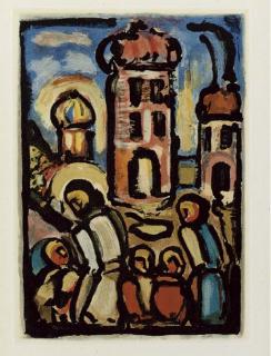 Georges Rouault - Chemineau; Christ et Pauvres; and Pêcheur, from Passion (C. & R. 259, 262, and 267b)