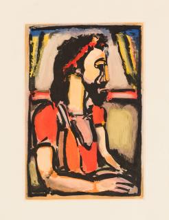 Georges Rouault - Christ de profil from passion, 1939