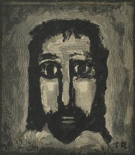 Georges Rouault - Christ in Profile, from \'Les Fleurs du Mal\'; The Frontispiece, from \'Passion\'