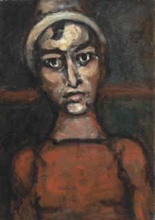 Georges Rouault - Clown au maillot rouge