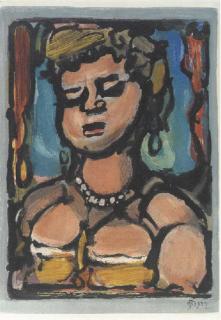 Georges Rouault - Courtisane aux yeux baissés, from Les Fleurs de Mal (C. & R. 276b)