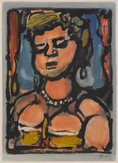 Georges Rouault - Courtisane aux yeux baissés, from Les Fleurs du Mal