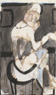 Georges Rouault - Fille au bar (croquis)