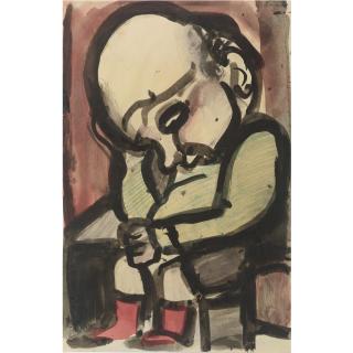 Georges Rouault - Homme Assis (A Double-Sided Work)