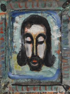 Georges Rouault - La Sainte Faceoil And Ink On Paper Laid Down On Canvas. Painted In 1939.